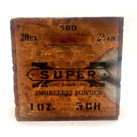 Vintage Western Cartridge Co. Wood Ammo Box 20 GA Shot Shells Rustic - Picture 4 of 6